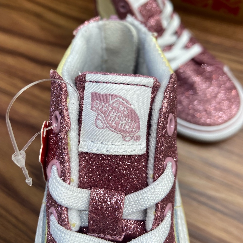 🆕 Vans Sk8-Hi Zip glitter girls sneakers - Picture 8 of 14